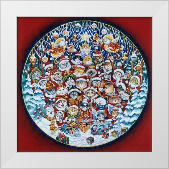 Bell, Bill 15x15 White Modern Wood Framed Museum Art Print Titled - Santa Claws (Pc)