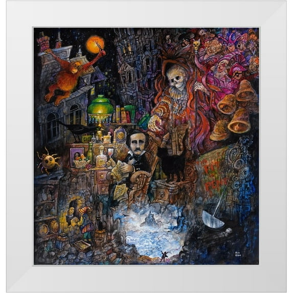 Bell, Bill 15x16 White Modern Wood Framed Museum Art Print Titled - Poe