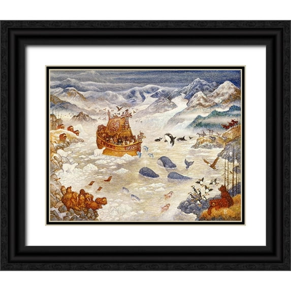 Bell, Bill 18x15 Black Ornate Wood Framed with Double Matting Museum Art Print Titled - Northern Noah