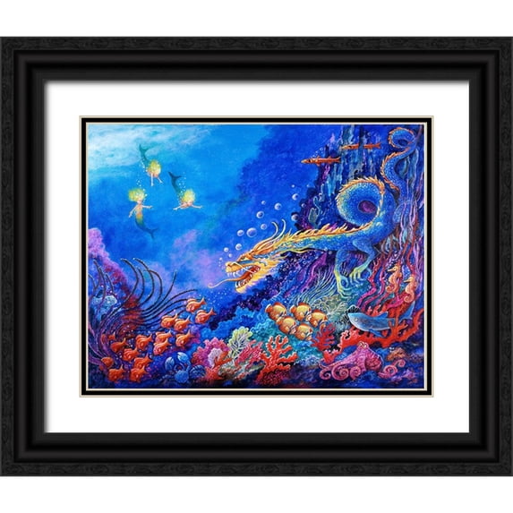 Bell, Bill 18x15 Black Ornate Wood Framed with Double Matting Museum Art Print Titled - The Sea Dragon