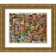 thumbnail image 1 of Bell, Bill 18x15 Gold Ornate Wood Framed with Double Matting Museum Art Print Titled - Cat City, 1 of 4