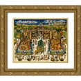 thumbnail image 1 of Bell, Bill 18x15 Gold Ornate Wood Framed with Double Matting Museum Art Print Titled - Cats And Kids At The Zoo, 1 of 4