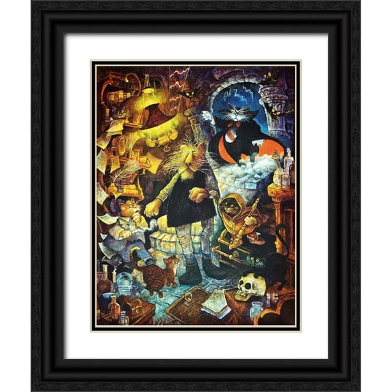 Bell, Bill 19x24 Black Ornate Wood Framed with Double Matting Museum Art Print Titled - Catulas Castle