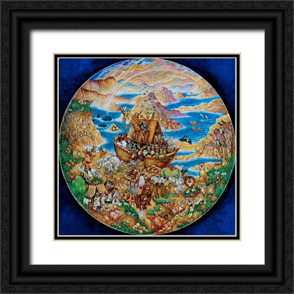 Bell, Bill 20x20 Black Ornate Wood Framed with Double Matting Museum Art Print Titled - Rainbow Ark Circle