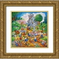 thumbnail image 1 of Bell, Bill 20x20 Gold Ornate Wood Framed with Double Matting Museum Art Print Titled - Holy Cats In The Garden, 1 of 4
