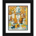 thumbnail image 1 of Bell, Bill 20x24 Black Ornate Wood Framed with Double Matting Museum Art Print Titled - Orange Bathroom Pups, 1 of 4