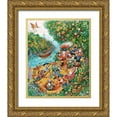 thumbnail image 1 of Bell, Bill 20x24 Gold Ornate Wood Framed with Double Matting Museum Art Print Titled - Black Dogs Treasure Island, 1 of 4