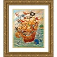 thumbnail image 1 of Bell, Bill 20x24 Gold Ornate Wood Framed with Double Matting Museum Art Print Titled - Cats of Caribian, 1 of 4