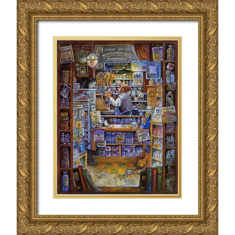 Bell, Bill 12x14 White Modern Wood Framed Museum Art Print