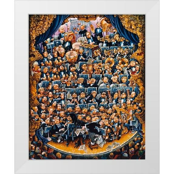 Bell, Bill 20x24 White Modern Wood Framed Museum Art Print Titled - Symphonia