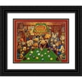 thumbnail image 1 of Bell, Bill 24x20 Black Ornate Wood Framed with Double Matting Museum Art Print Titled - Pool Dogs, 1 of 4