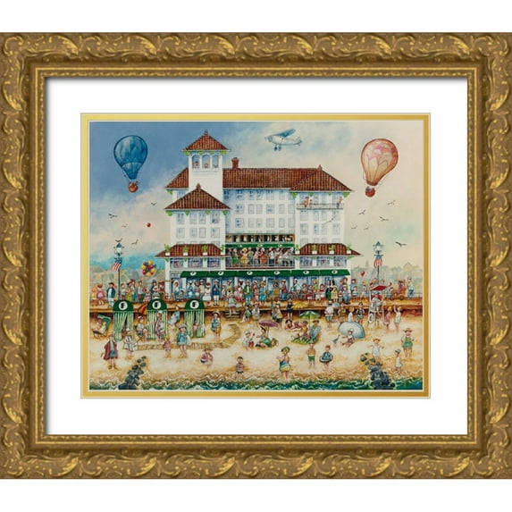 Bell, Bill 24x20 Gold Ornate Wood Framed with Double Matting Museum Art Print Titled - Flanders Memories