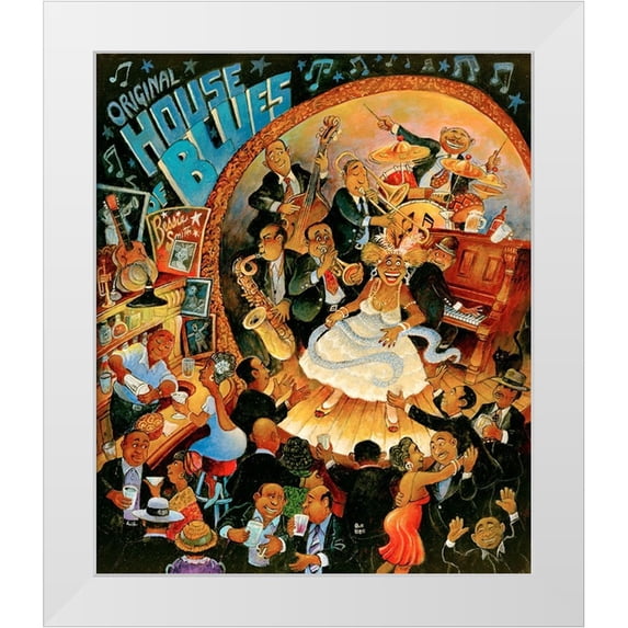 Bell, Bill 26x30 White Modern Wood Framed Museum Art Print Titled - Original House of Blues
