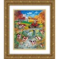thumbnail image 1 of Bell, Bill 26x32 Gold Ornate Wood Framed with Double Matting Museum Art Print Titled - How Now Brown Cow, 1 of 4