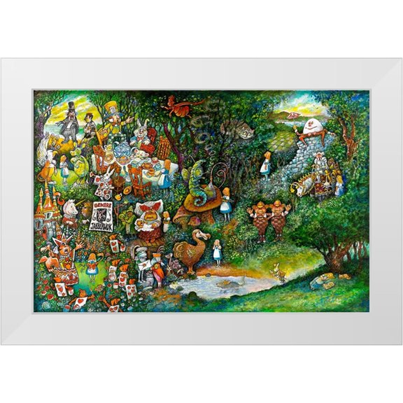 Bell, Bill 32x23 White Modern Wood Framed Museum Art Print Titled - Alice in Wonderland