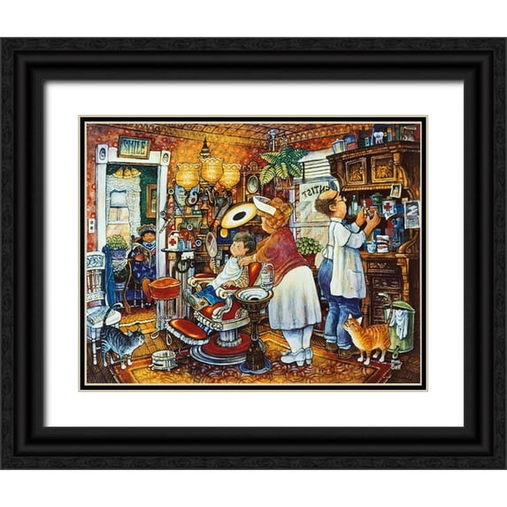 Bell, Bill 32x26 Black Ornate Wood Framed with Double Matting Museum Art Print Titled - The Dentist