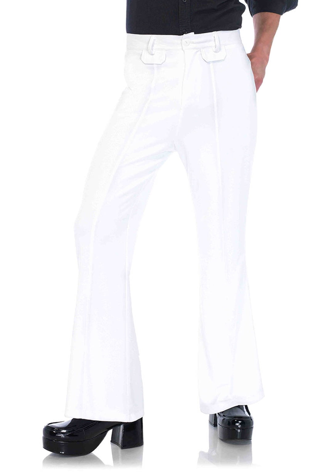 Bell Bottom Disco Pants - White