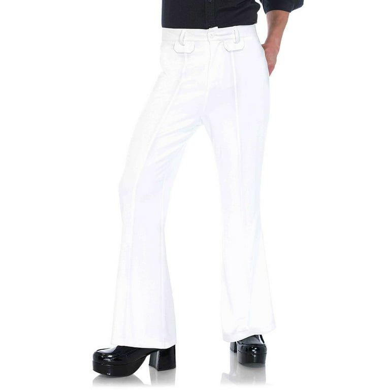 Bell Bottom Disco Pants - White 