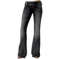 thumbnail image 1 of HOT SALE!Bell Bottom Jeans for Women Low Rise Flare Jeans Butt Lifting Jeans Mid 90S Bootcut Jeans Plus Size Wide Leg Pant Straight Leg Jeans for Women Ripped Low Waisted Jeans for Women Black M, 1 of 6