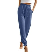 Bell Bottom Jeans for Women,Personality High Waist Solid Color Bunched Feet Casual Pants,Women High Waisted Casual Pants(Size:M)