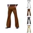 thumbnail image 1 of Bell Bottom Pants for Men 2026 Casual Retro with Pockets Dress Pants Flared Trousers 70s Disco Outfits, 1 of 9