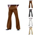thumbnail image 1 of Bell Bottom Pants for Men 2026 Retro Casual Dress Pants Flared Trousers with Pockets 70s Disco Outfits, 1 of 9