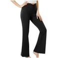 thumbnail image 1 of Bell Bottoms for Women ,Owordtank Slim Leg Solid Color Workout Pants, 1 of 7