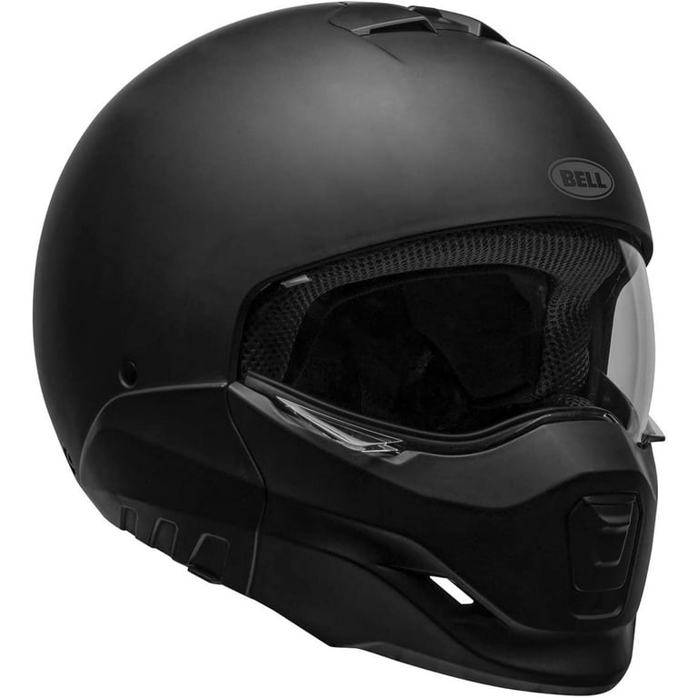 bell 2 in 1 helmet Bell Broozer ‘Full Face. Open Face. In Your Face’ 2 in 1 Motorcycle Matte  Black Helmet Large