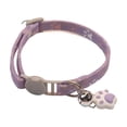 thumbnail image 1 of Bell Cat Collar with Safety Breakaway Buckle, Adjustable Footprint Pattern Kitten Collar, Cute Small Dog Necklace, 1 of 4