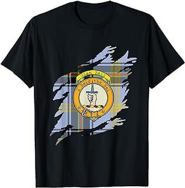 Bell Clan Crest and Tartan Scottish Surname TShirt