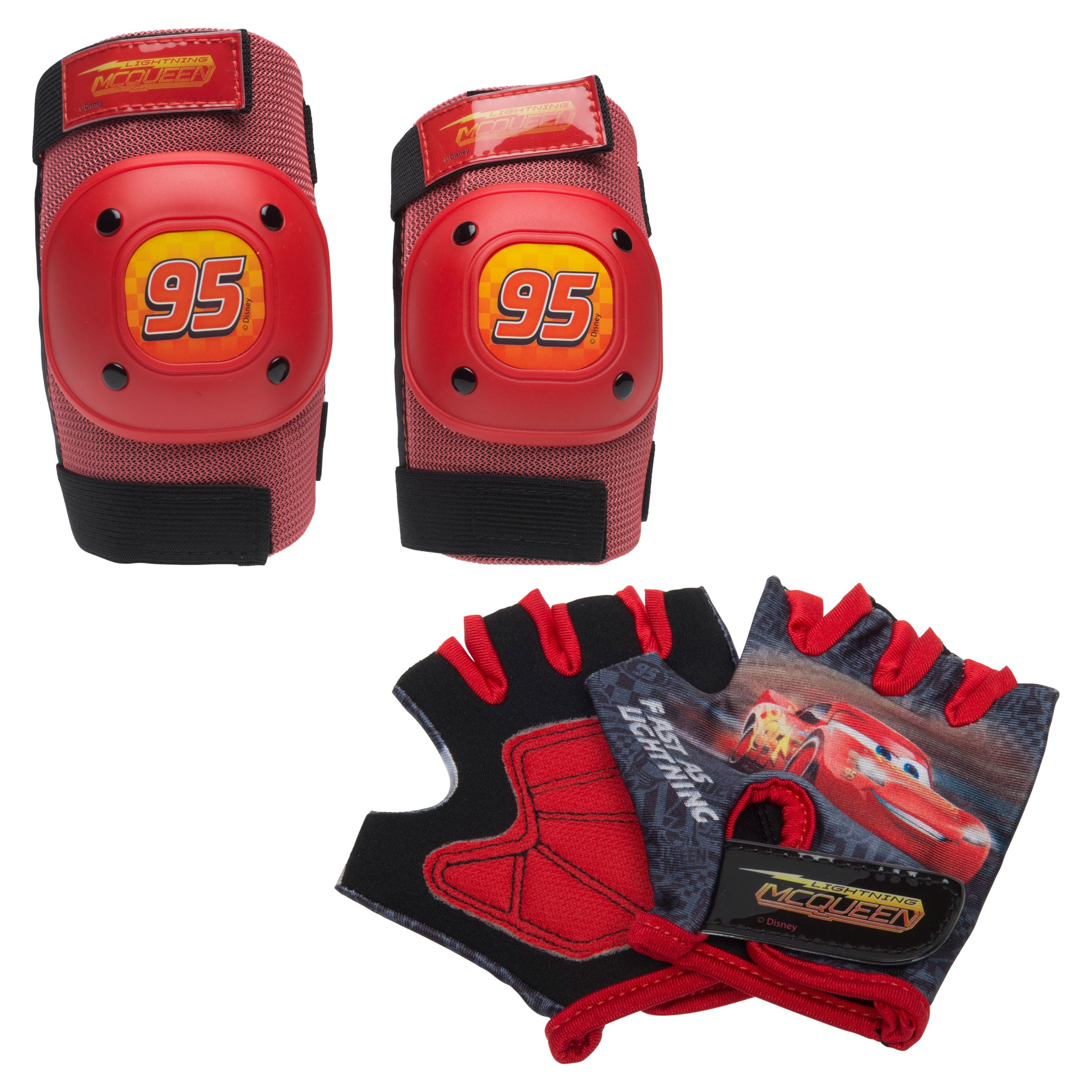 Bell Disney Cars Protective Pad and Glove Set, Red/Black