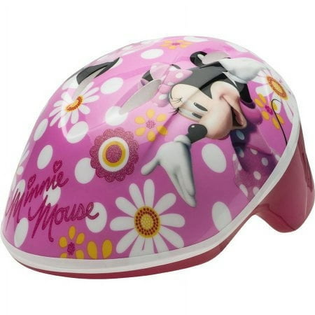 Bell Disney Minnie Mouse Bike Helmet, Pink Flowers, Toddler 3+ (48-52cm)