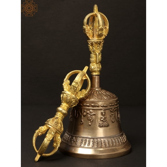 7" Tibetan Buddhist Bell Dorje | Handmade