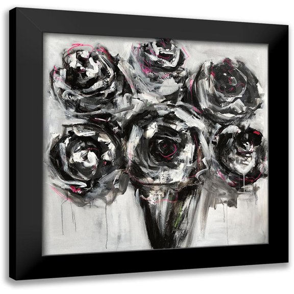Bell, Emma 12x12 Black Modern Framed Museum Art Print Titled - Black Roses