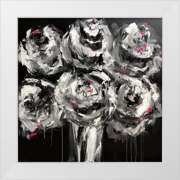 Bell, Emma 12x12 White Modern Wood Framed Museum Art Print Titled - White Roses