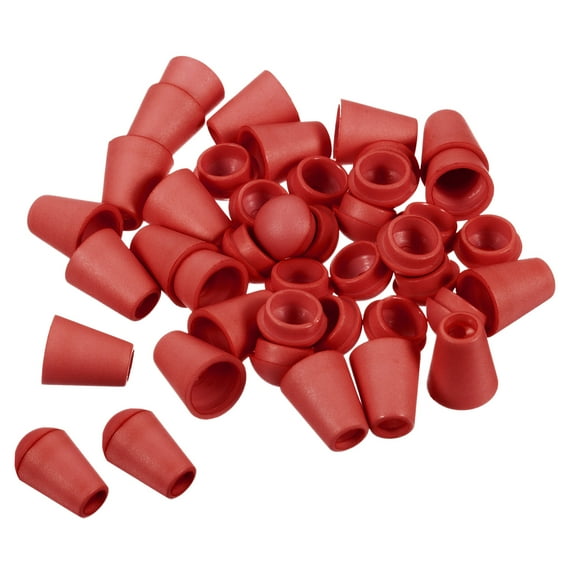Bell End Stopper, Cord Rope Lock for Drawstring Bag, Red 20 Pack