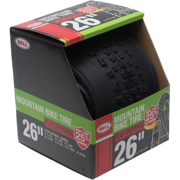 Bell Flat Defense Mountain Bike Tire, 26" 1.75-2.25", Black