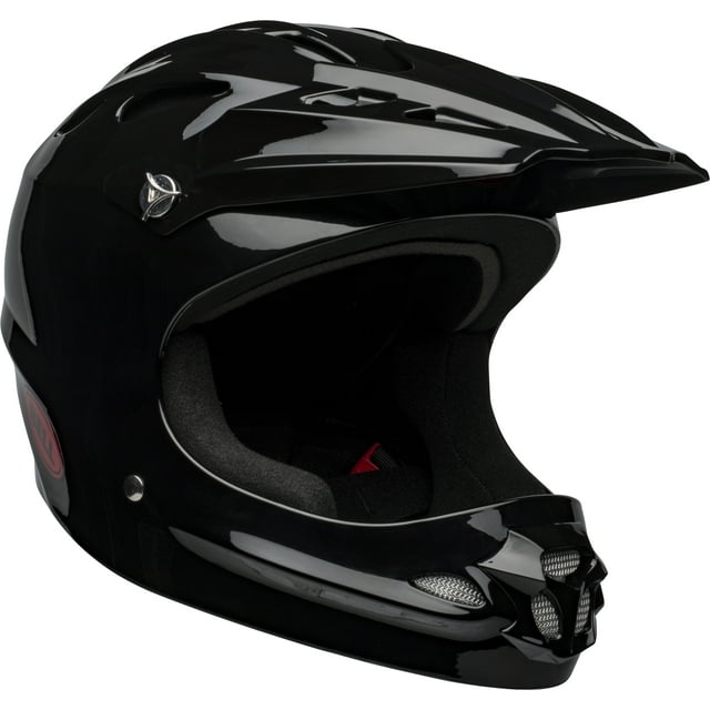 Bell Full Throttle Youth BMX Bike Helmet, Black/Red, 8+ (5558cm)