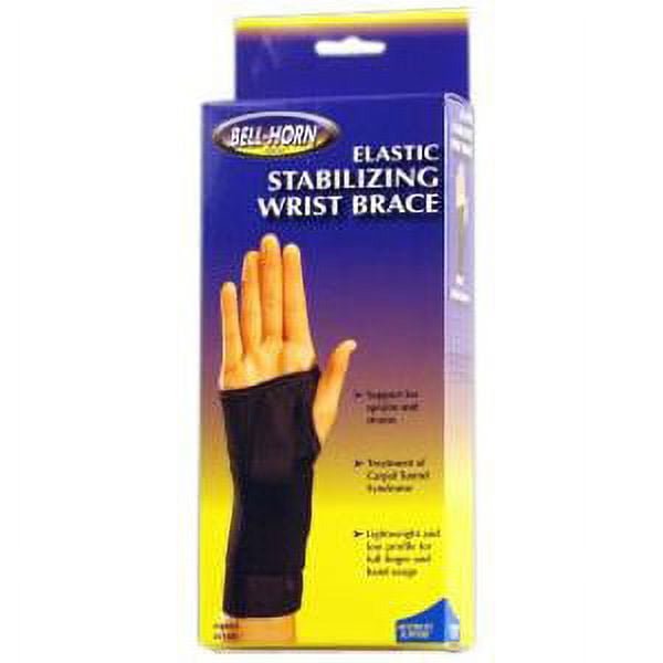 Bell-Horn Elastic Stabilizing Right Wrist Brace Black, X