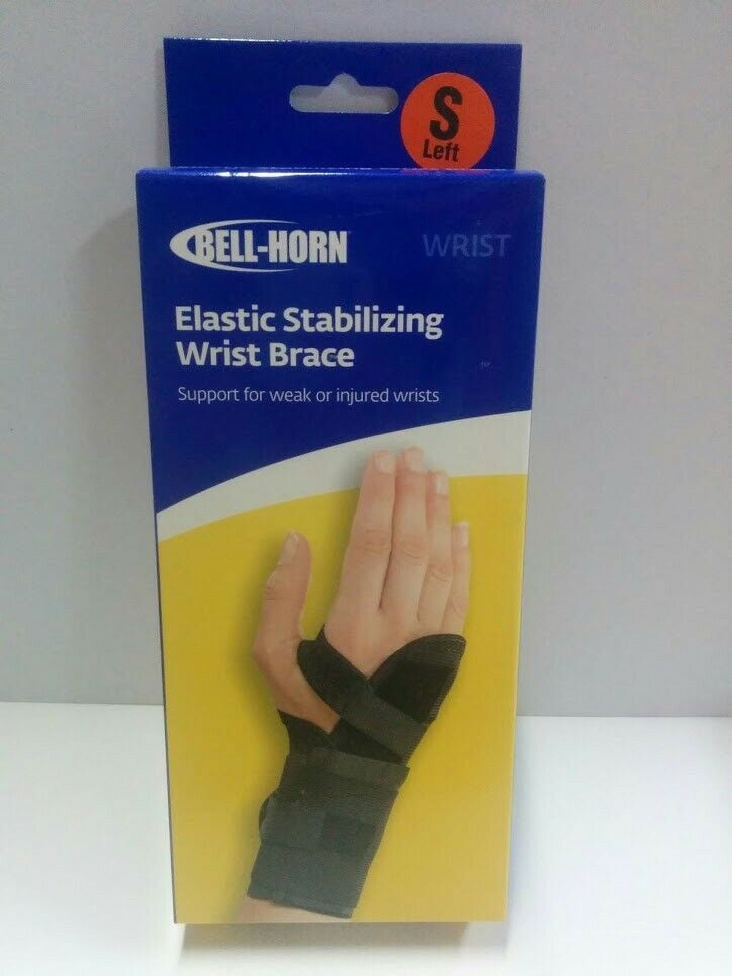 Bell-Horn Elastic Stabilizing Wrist Brace, Black, Small