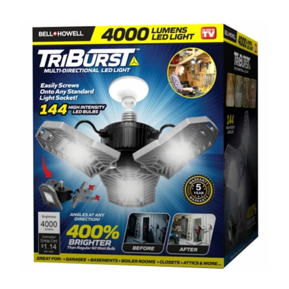 Bell + Howell Triburst Multi-Directional LED Light - 4000 Lumen, 60W Equivalent — Residential Use, Standard Application