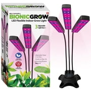 Bell+Howell Bionic Grow Light for Indoor Plants 3 Heads Flexible Growing Lamp with 8 Brightness Settings, 3 Light Modes Including Full Spectrum UV Light Growing Plant Light As Seen On TV