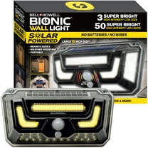 Bell   Howell Bionic Outdoor Wall Light Solar Powered Motion Sensor Waterproof LED for Porch