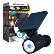 Bell + Howell Bionic Spotlight, 25 ft. Motion Sensor, Solar Sun Panels, Outdoor Lighting- Black