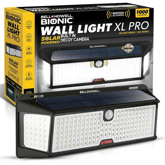 Bell + Howell Bionic Wall Light XL Pro Outdoor Solar Powered Light Motion Sensor 1000 Lumens LED