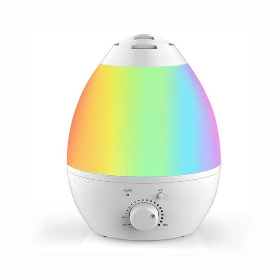 Bell + Howell Cool Ultrasonic Humidifier with XL 1 Gallon Capacity, Built In Aroma Diffuser, 7 Color Changing Nightlight