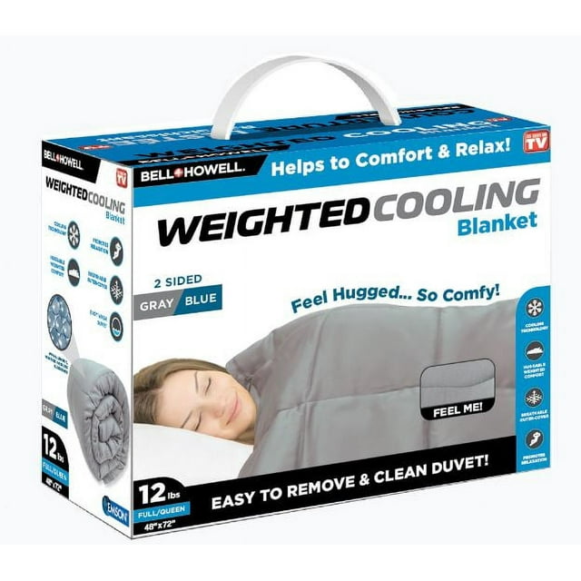 Bell + Howell Cooling Weighted Blanket, Full/Queen, 12 lbs
