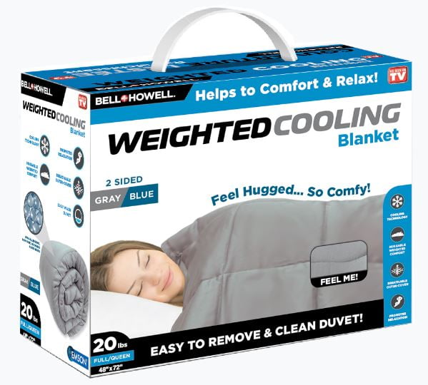 Bell + Howell Cooling Weighted Blanket, Full/Queen, 20 lbs