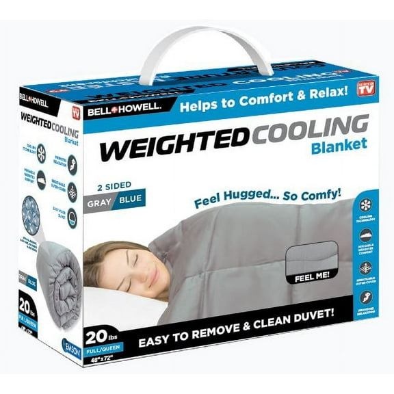 Bell + Howell Cooling Weighted Blanket, Full/Queen, 20 lbs