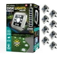 thumbnail image 1 of Bell+Howell Disk Lights Deluxe, Square Solar Outdoor Lights, Waterproof Solar Garden Lights, Auto On/Off Solar Powered Ground Lights, 8 LED Landscape Lighting for Patio, Deck, Pool, Garden -8 Pack, 1 of 7